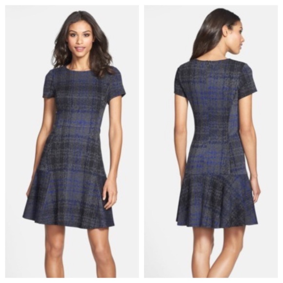 Betsey Johnson Dresses & Skirts - Betsey Johnson plaid Fit & Flare Sweater Dress
